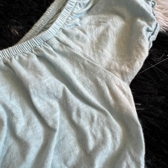 Blue Milkmaid Puff Sleeve Top Y2K Retro Cottagecore Soft Girl Small - Picture 5 of 8